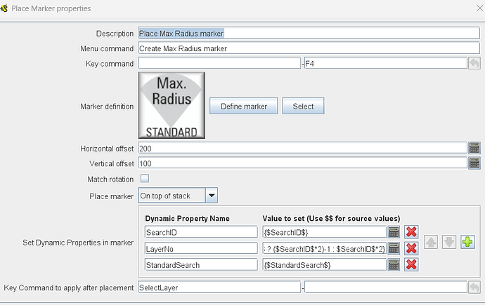 Place Marker properties