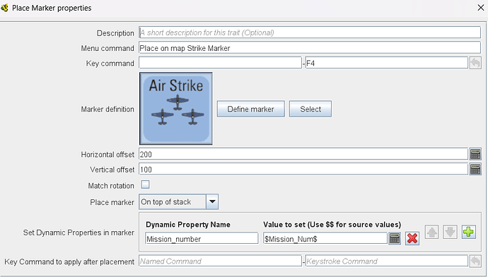 Place Marker properties that work