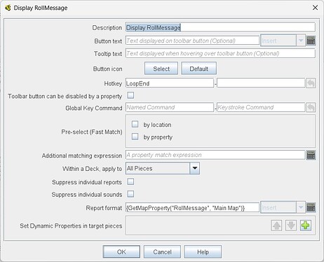 Display RollMessage