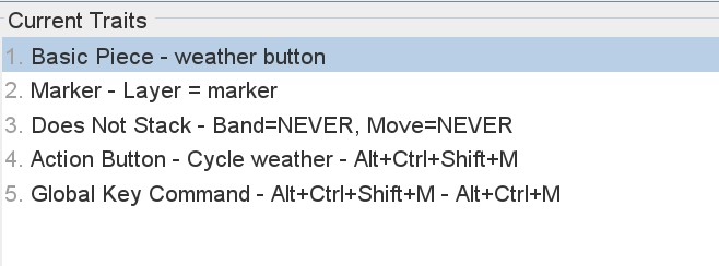 Button to trigger the weather layers